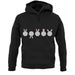 Five Bunnies unisex hoodie