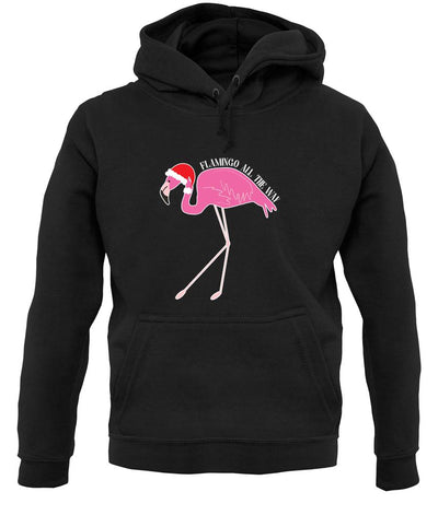 Flamingo All The Way unisex hoodie