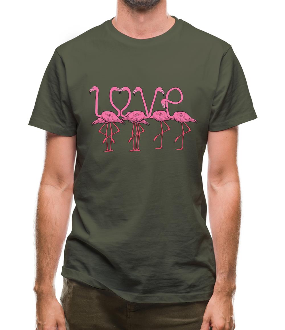 Flamingo Love Mens T-Shirt