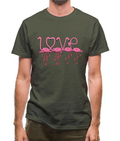 Flamingo Love Mens T-Shirt