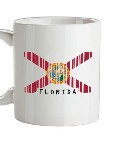 Florida Barcode Style Flag Ceramic Mug