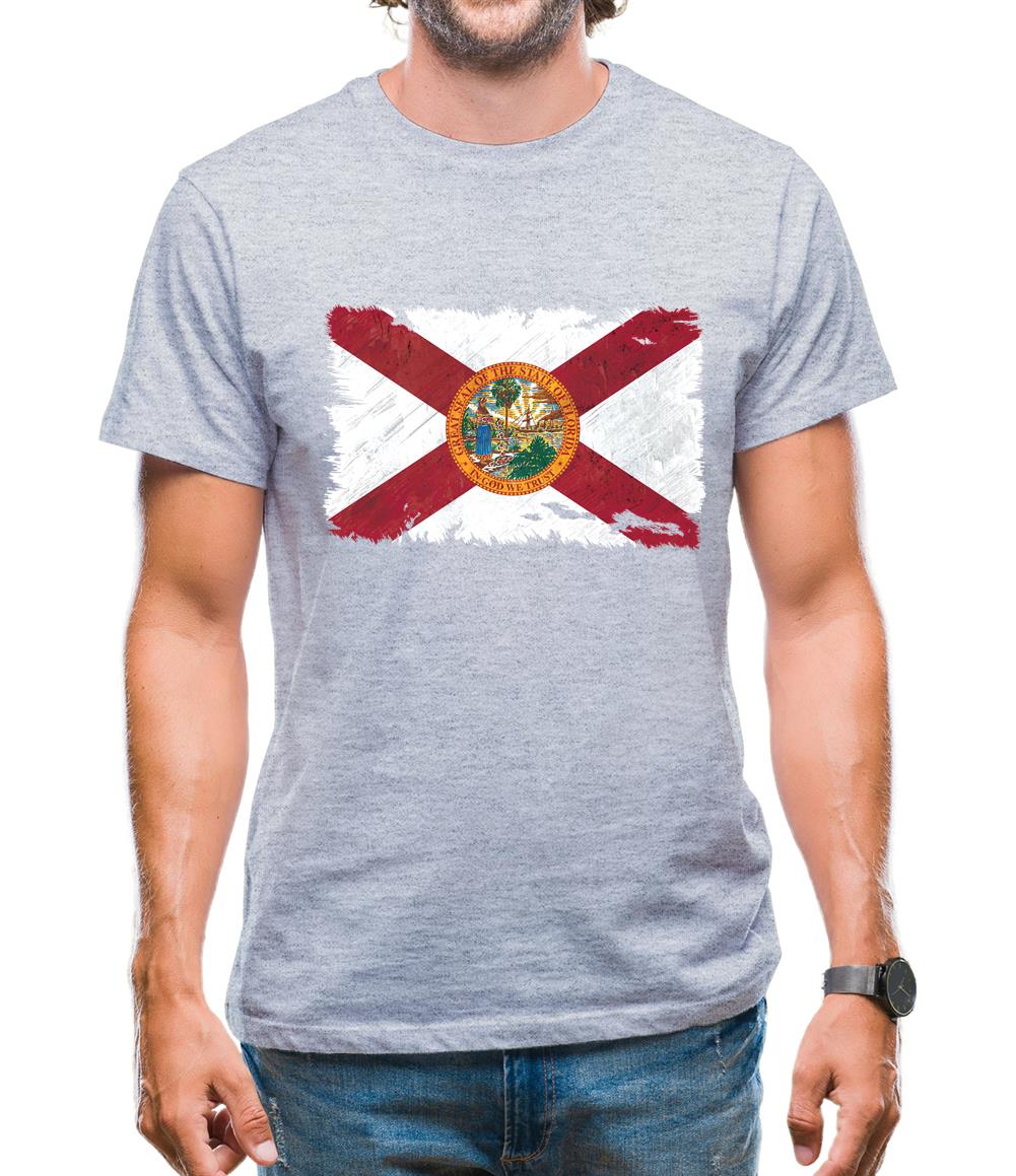Florida Grunge Style Flag Mens T-Shirt