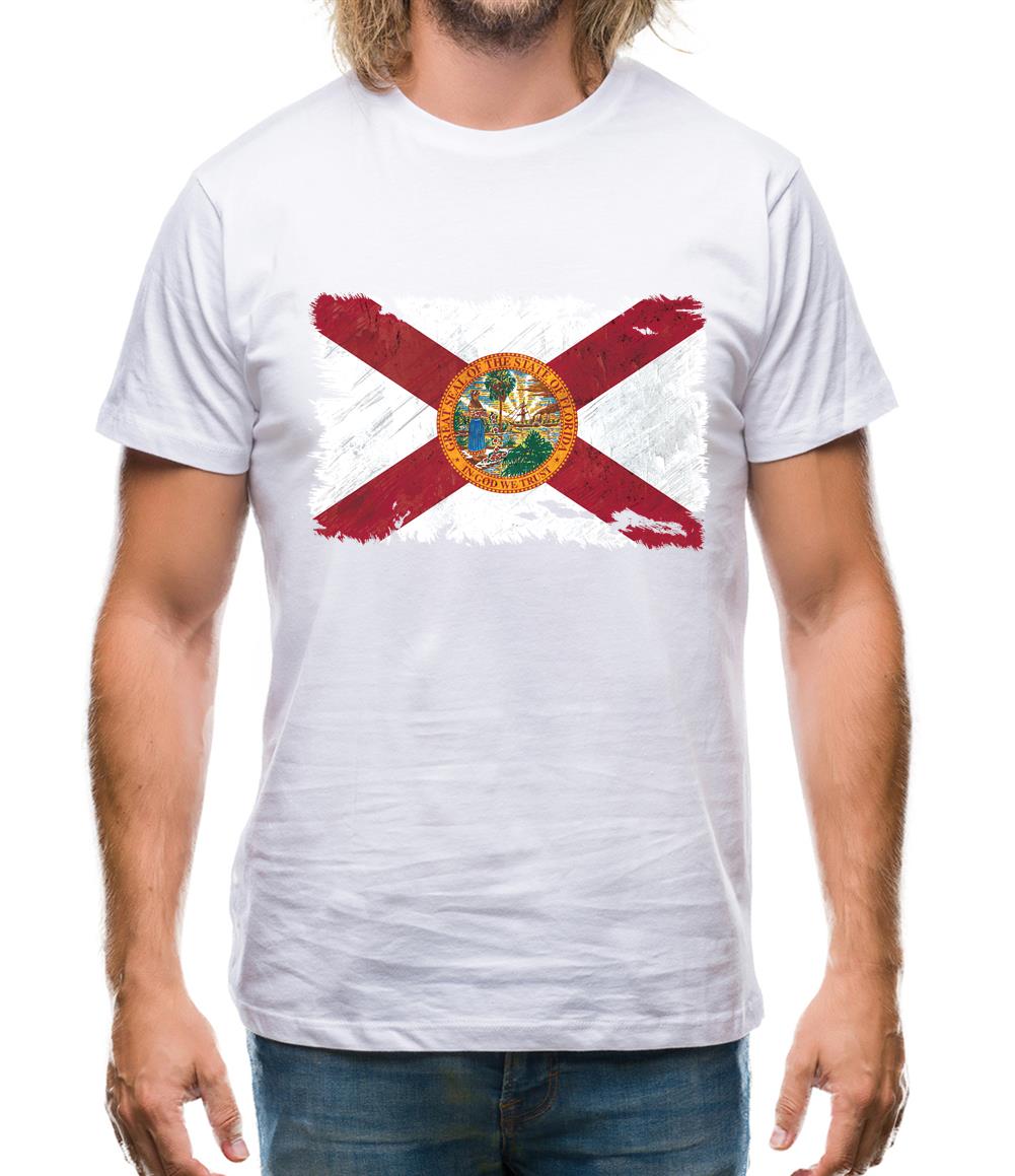 Florida Grunge Style Flag Mens T-Shirt