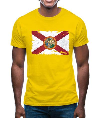 Florida Grunge Style Flag Mens T-Shirt