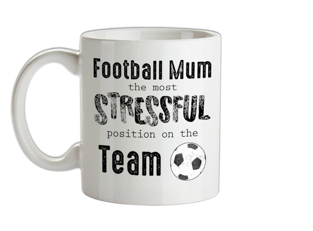 Football Mum Stressed Ceramic Mug