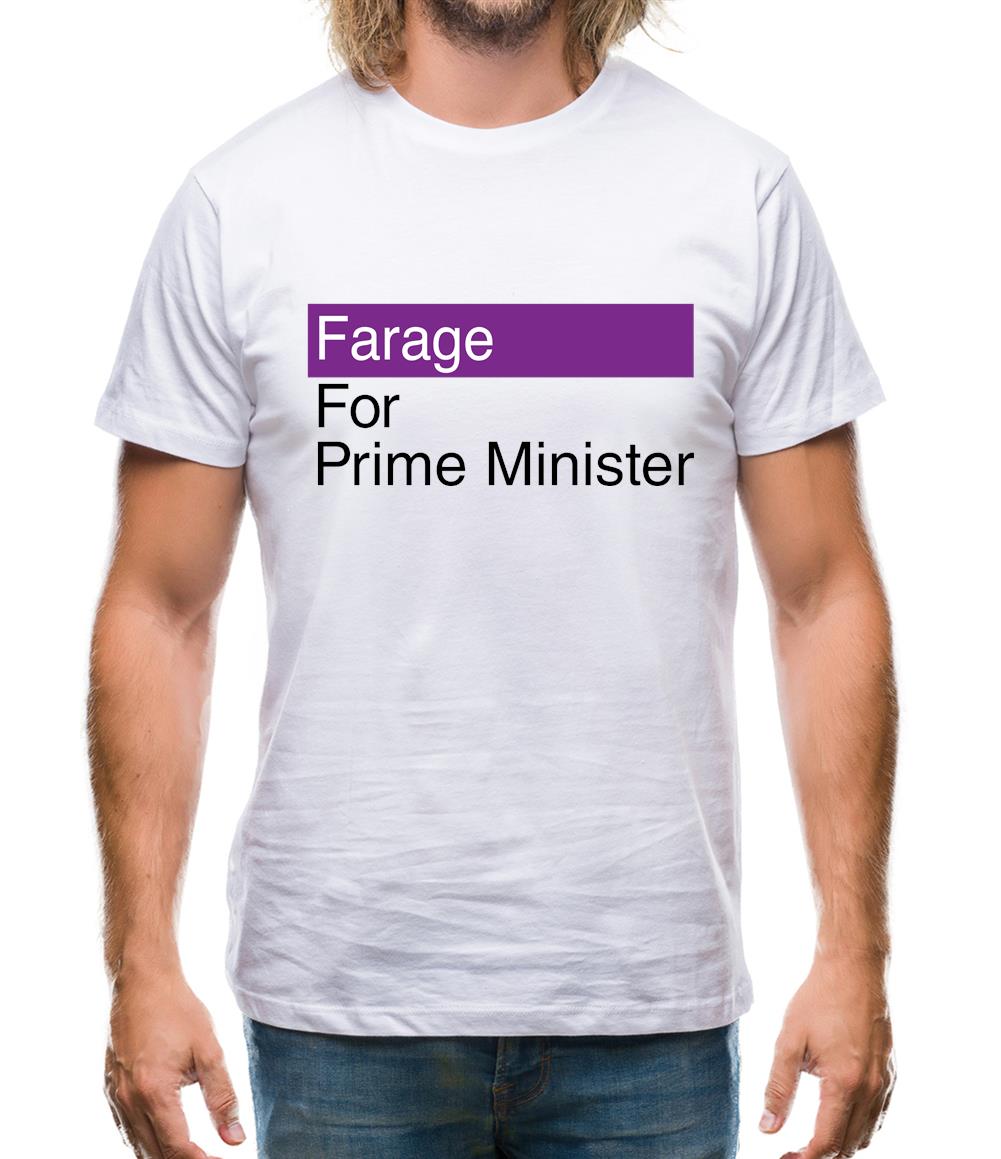 Farage For Prime Minister Mens T-Shirt