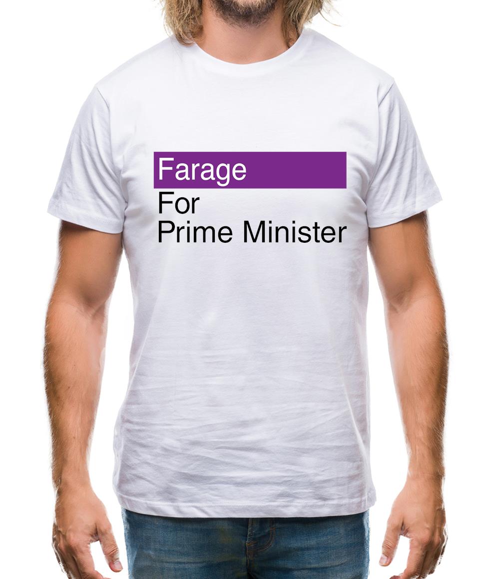 Farage For Prime Minister Mens T-Shirt