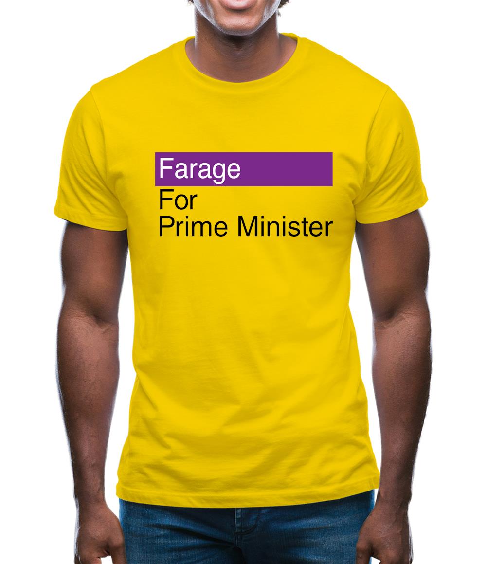 Farage For Prime Minister Mens T-Shirt