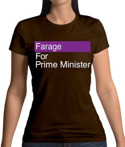 Farage For Prime Minister Womens T-Shirt