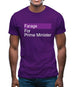 Farage For Prime Minister Mens T-Shirt