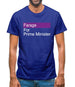 Farage For Prime Minister Mens T-Shirt