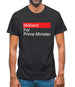 Miliband For Prime Minister Mens T-Shirt