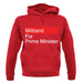 Miliband For Prime Minister unisex hoodie