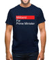 Miliband For Prime Minister Mens T-Shirt