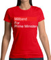 Miliband For Prime Minister Womens T-Shirt