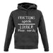 Fractions Louder Than Nerds unisex hoodie