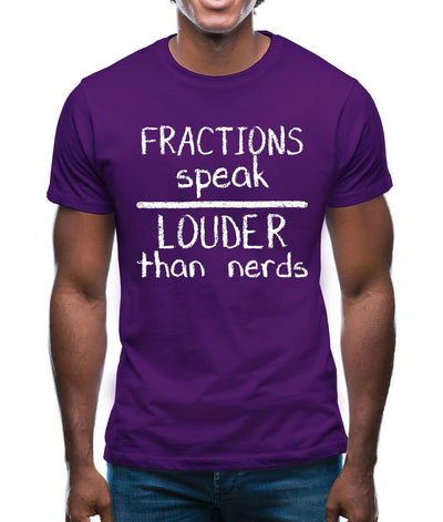 Fractions Louder Than Nerds Mens T-Shirt