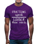 Fractions Louder Than Nerds Mens T-Shirt
