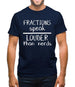 Fractions Louder Than Nerds Mens T-Shirt