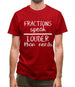 Fractions Louder Than Nerds Mens T-Shirt