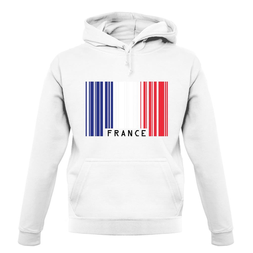 France Barcode Style Flag unisex hoodie
