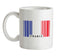France Barcode Style Flag Ceramic Mug