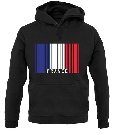 France Barcode Style Flag unisex hoodie