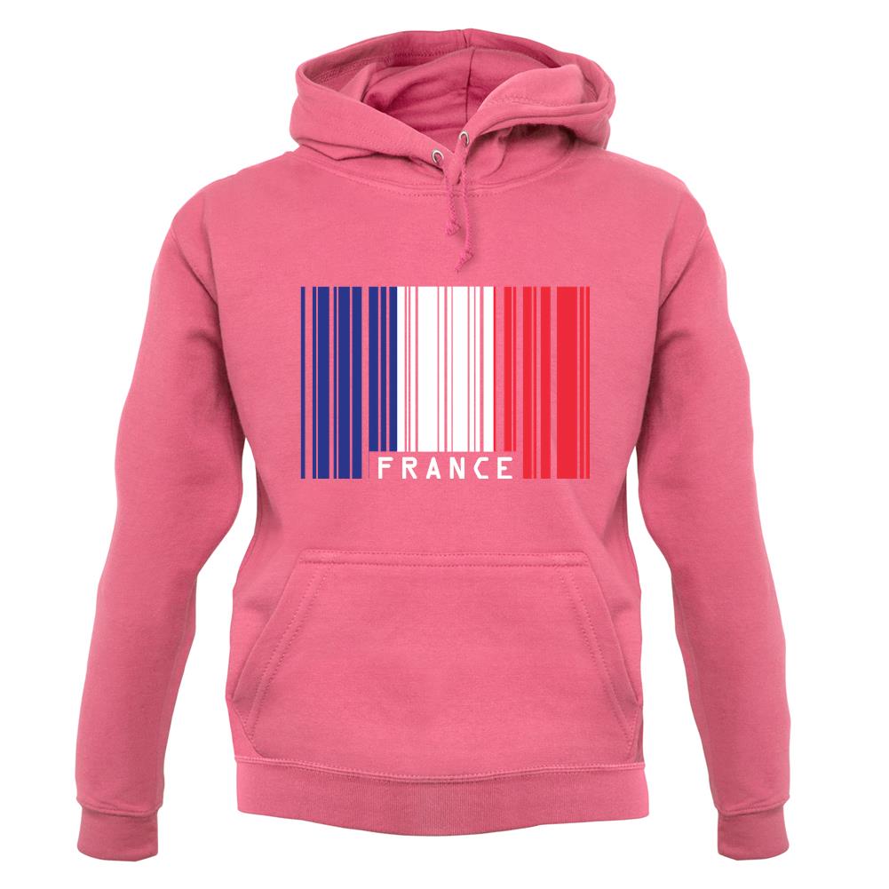 France Barcode Style Flag unisex hoodie
