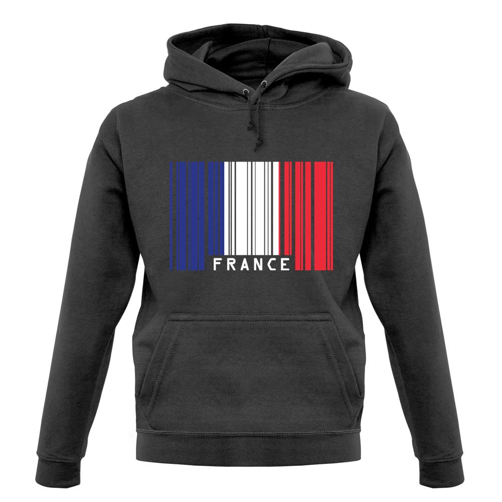 France Barcode Style Flag unisex hoodie