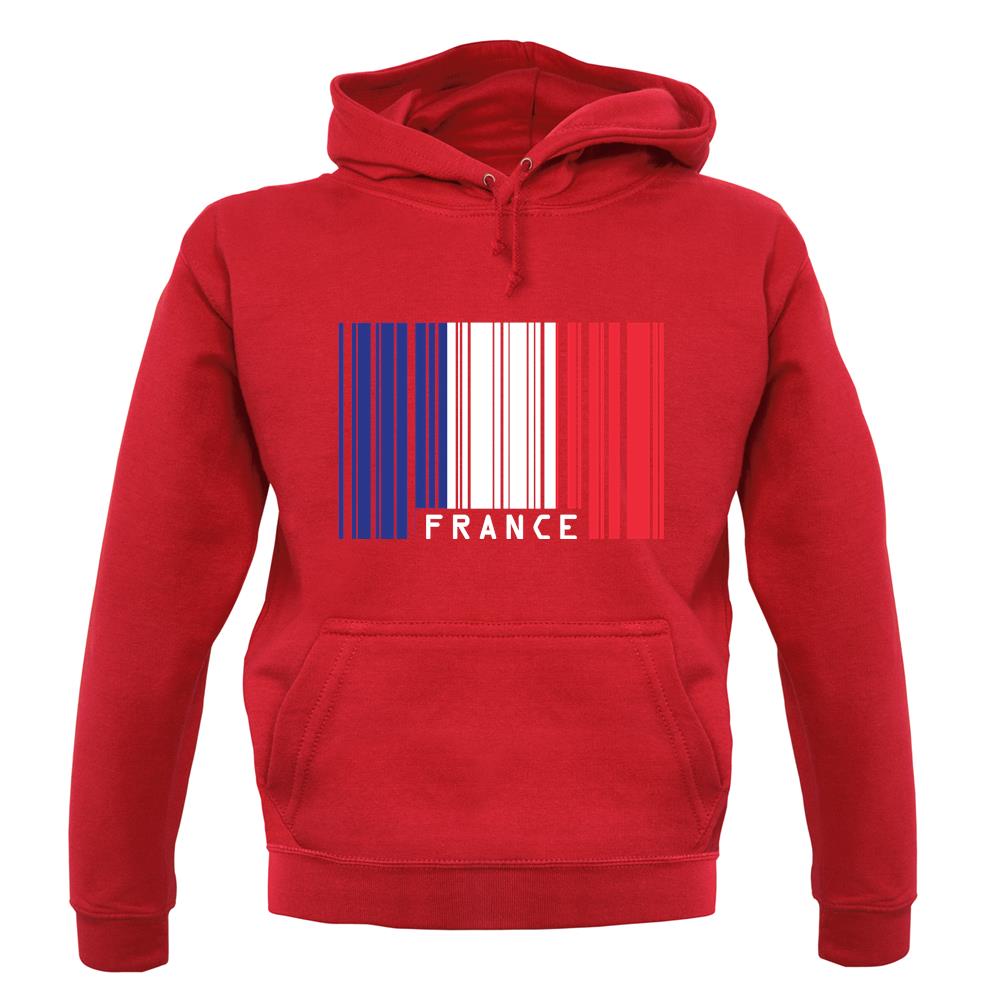 France Barcode Style Flag unisex hoodie