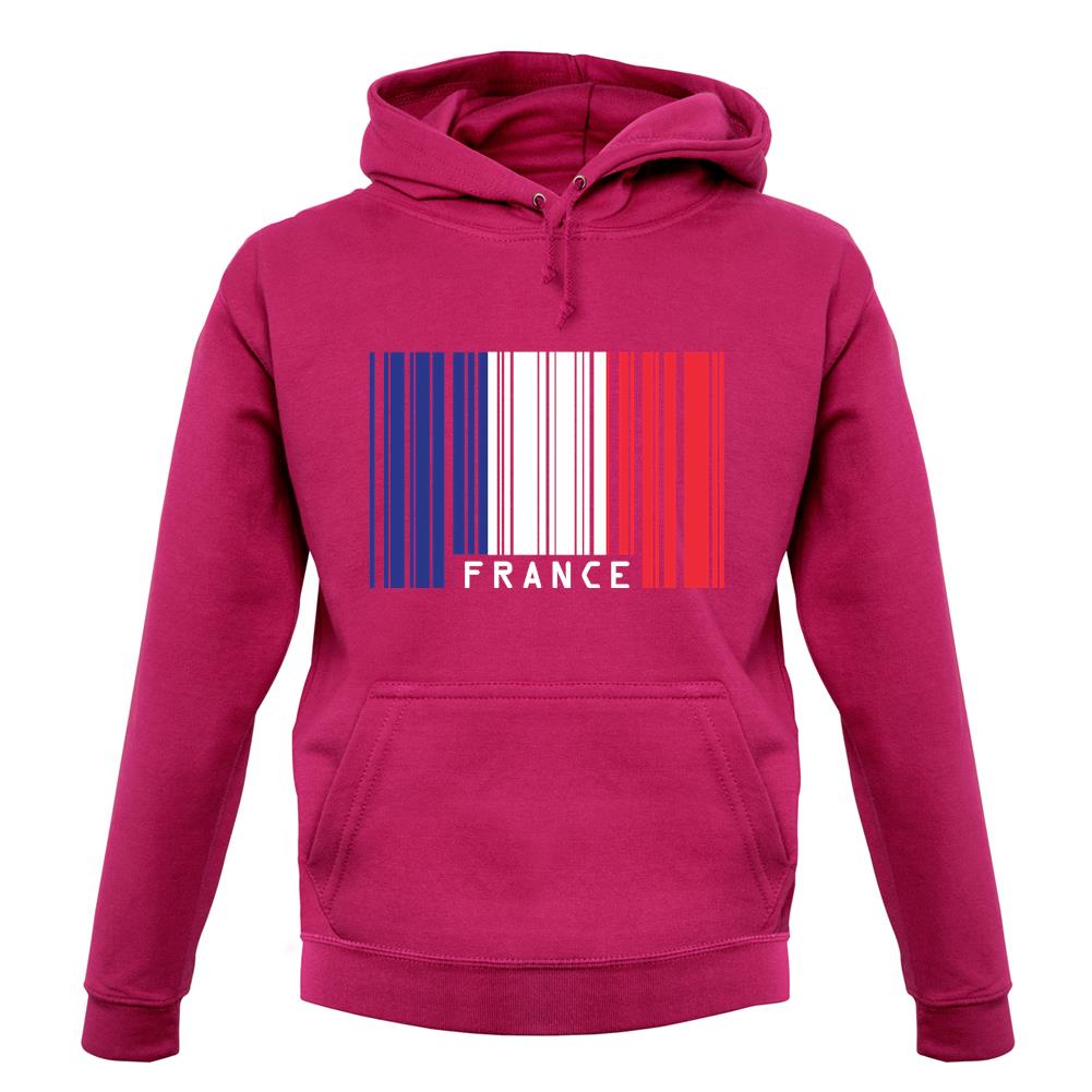 France Barcode Style Flag unisex hoodie