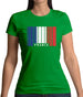 France Barcode Style Flag Womens T-Shirt