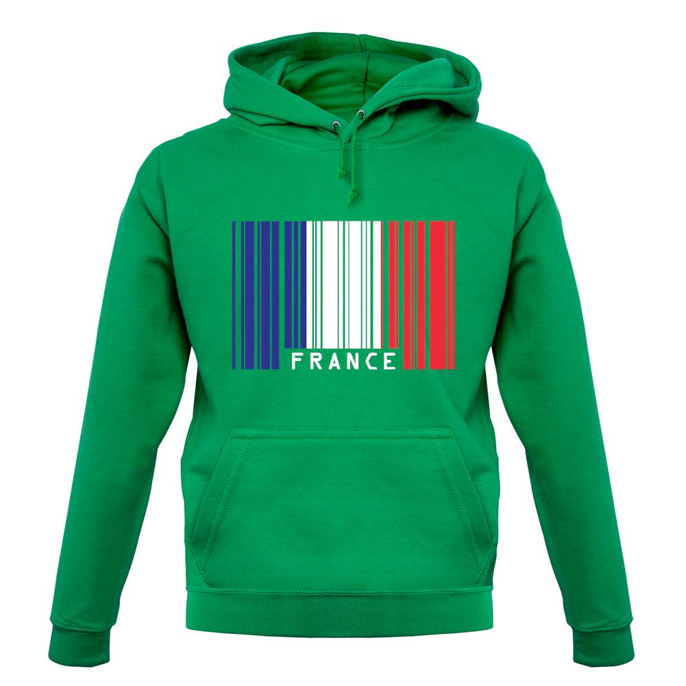 France Barcode Style Flag unisex hoodie