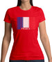 France Barcode Style Flag Womens T-Shirt