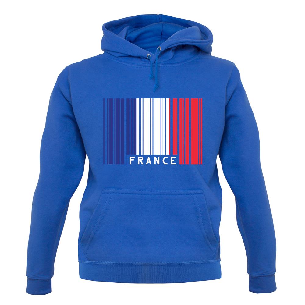 France Barcode Style Flag unisex hoodie