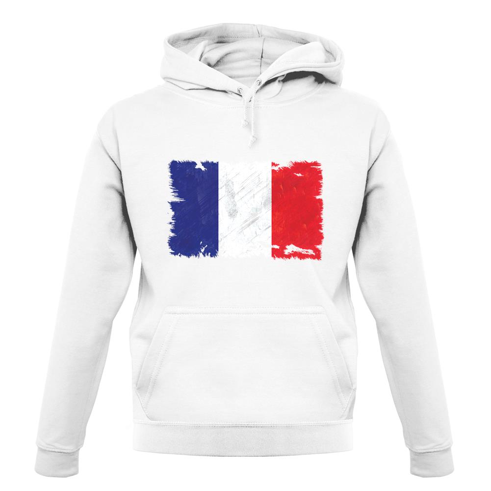 France Grunge Style Flag unisex hoodie
