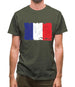 France Grunge Style Flag Mens T-Shirt