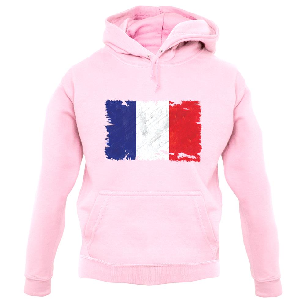 France Grunge Style Flag unisex hoodie