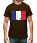 France Grunge Style Flag Mens T-Shirt