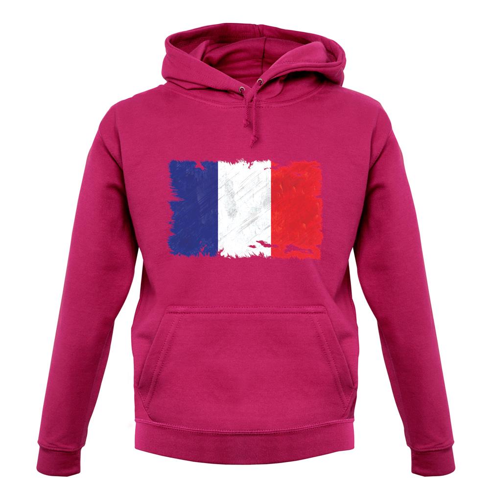 France Grunge Style Flag unisex hoodie
