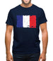 France Grunge Style Flag Mens T-Shirt