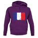 France Grunge Style Flag unisex hoodie