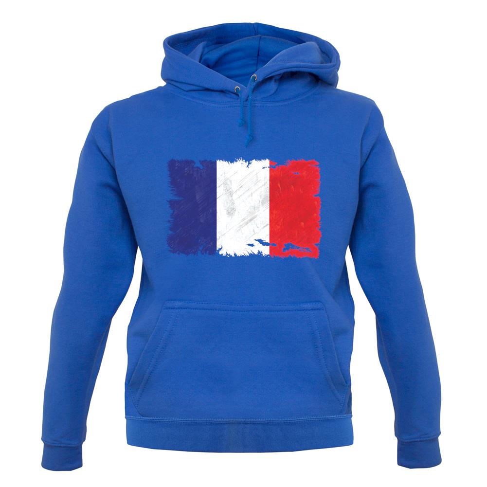 France Grunge Style Flag unisex hoodie