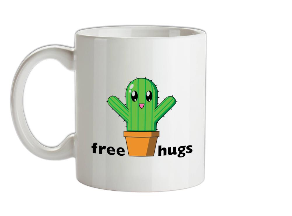 Free Cactus Hugs Ceramic Mug