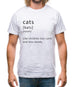 Funny Definition Cats (Like Children, Less Needy) Mens T-Shirt