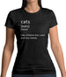 Funny Definition Cats (Like Children, Less Needy) Womens T-Shirt
