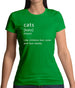 Funny Definition Cats (Like Children, Less Needy) Womens T-Shirt