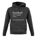 Funny Definition Of Football unisex hoodie