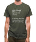 Funny Definition Of Gamer Mens T-Shirt