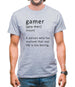 Funny Definition Of Gamer Mens T-Shirt